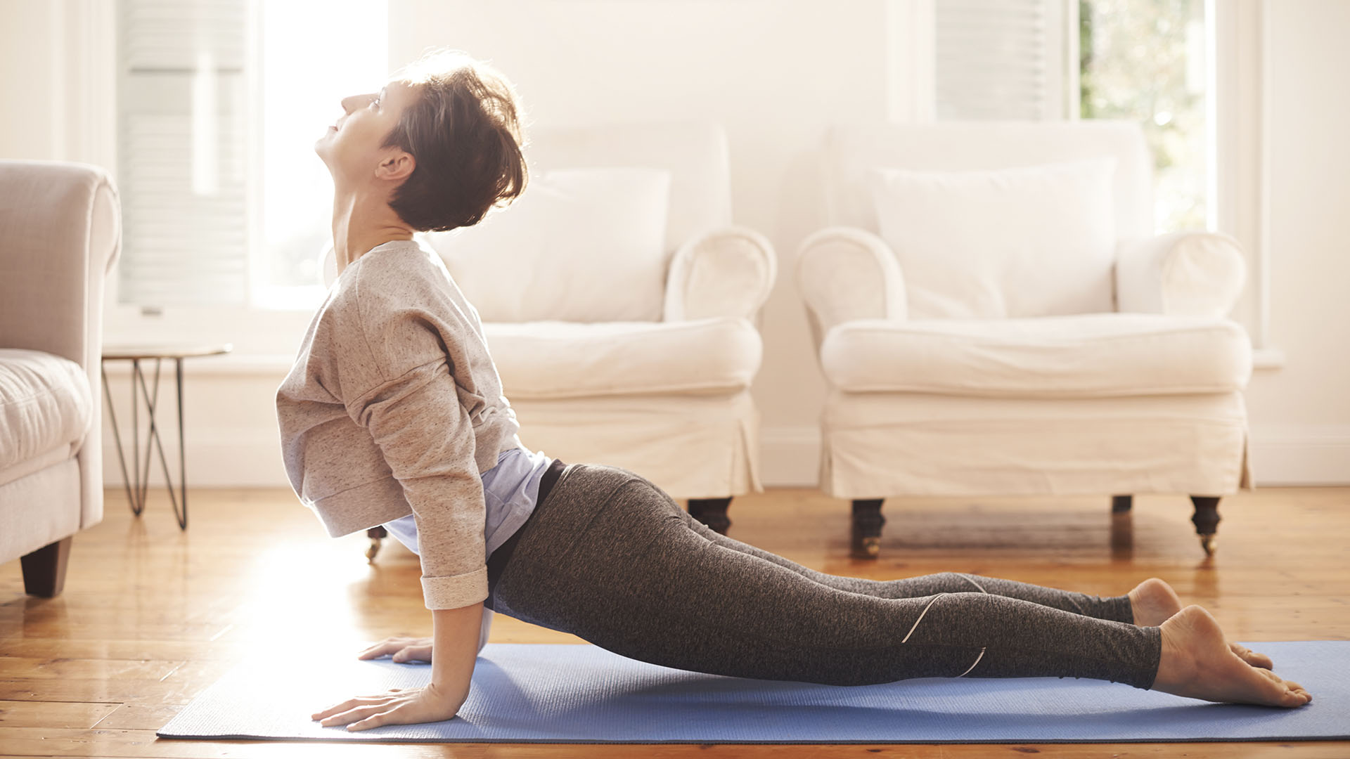 person doing yoga