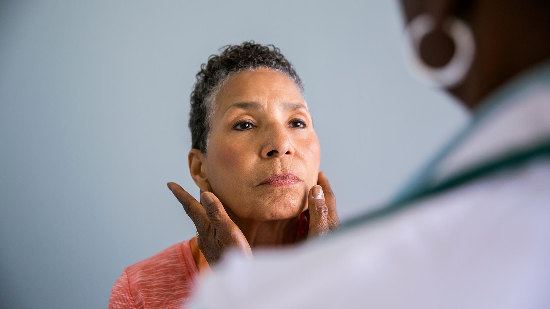 person at ENT doctor